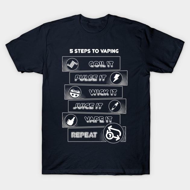 Steps in Vaping T-Shirt by Son Dela Cruz